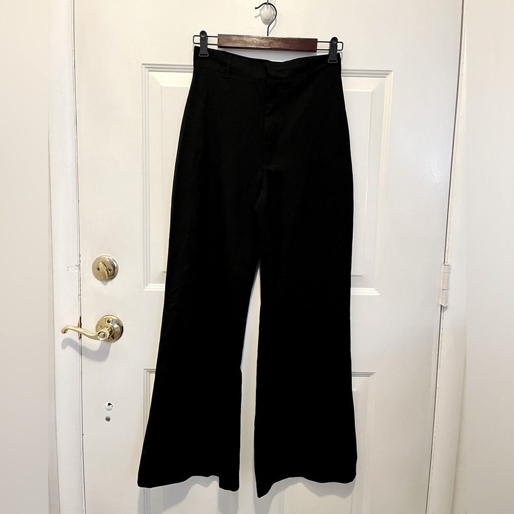 Free People High Waisted Wide Leg Size 6 (labeled but fits like a 2) in Black